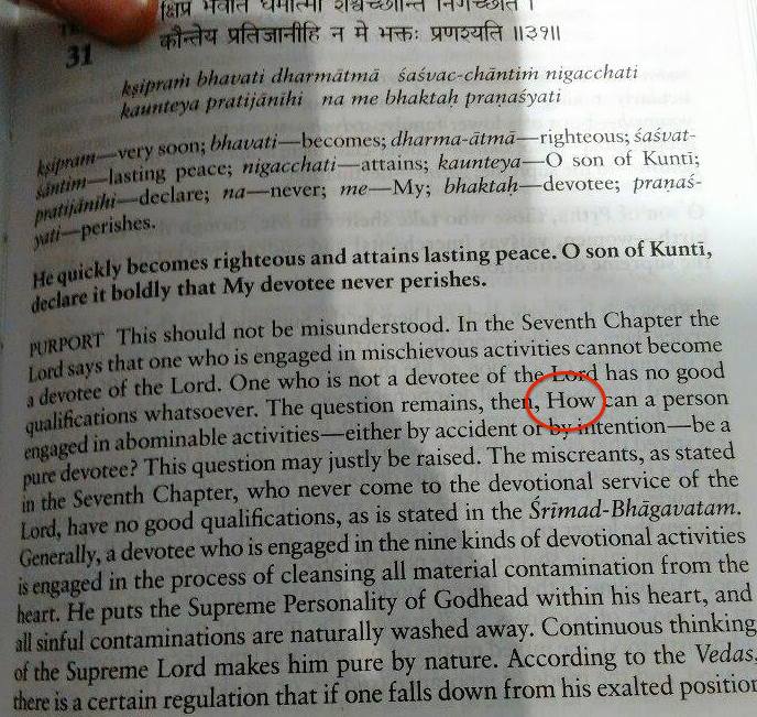Grammar mistake in 1983 Gita (Bg&nbsp;9.31)