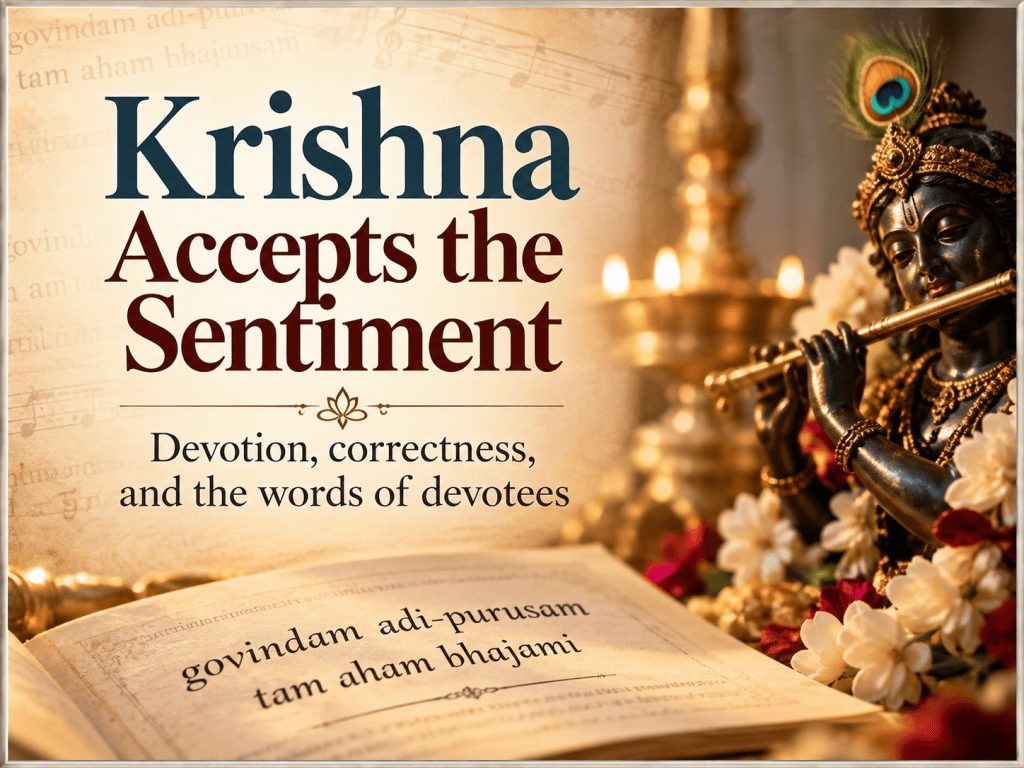 Krishna Accepts the Sentiment featured image