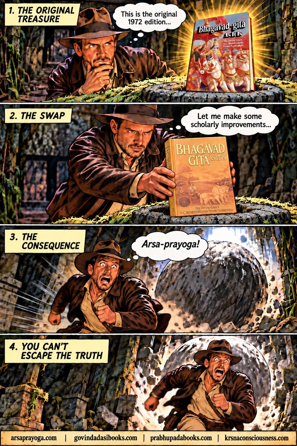 Harrison Ford meme about Srila Prabhupada's books