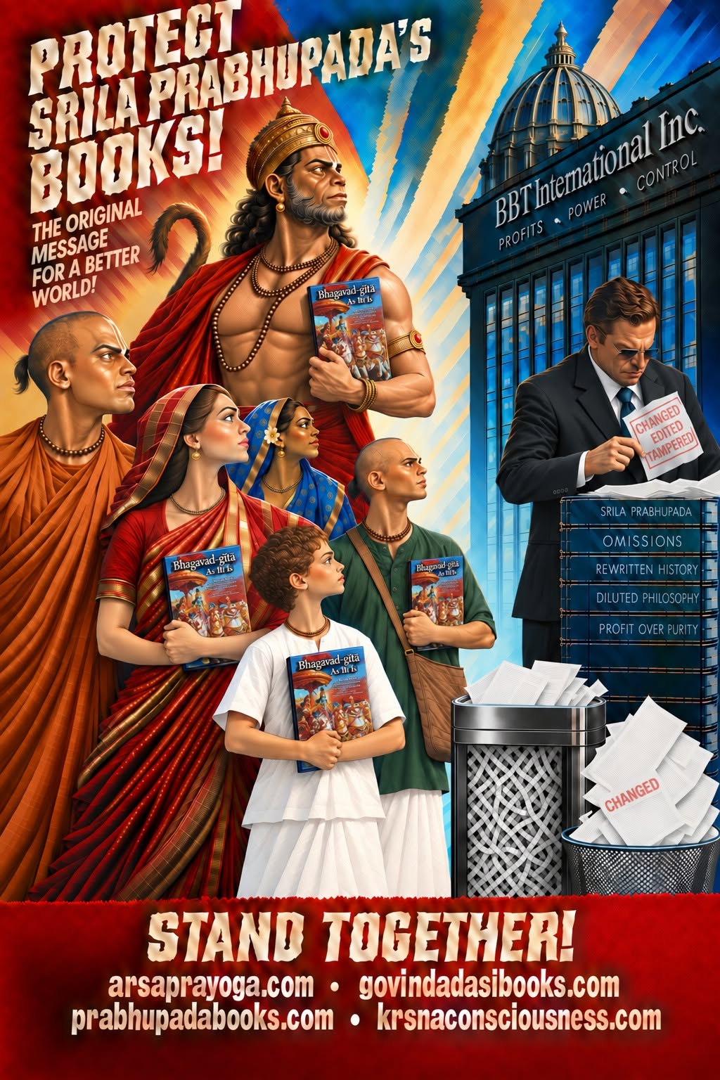 Stand together to defend Srila Prabhupada's books
