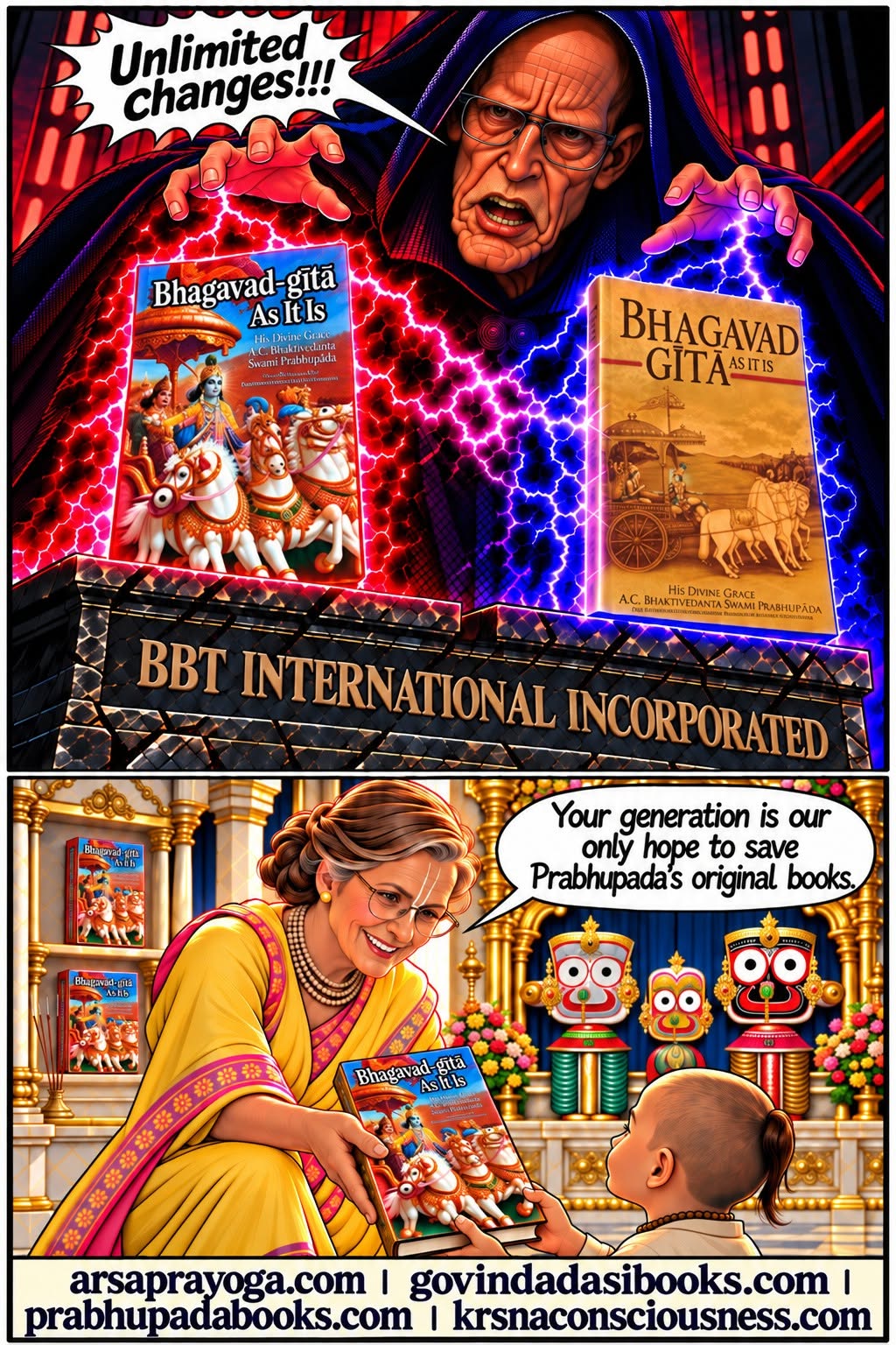 Meme about your generation and Srila Prabhupada's books
